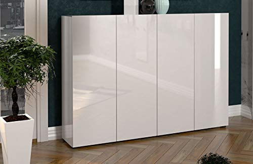 möbelando Schuhschrank Flurschrank Schuhablage Dielenkommode Schuhkommode Glossy III