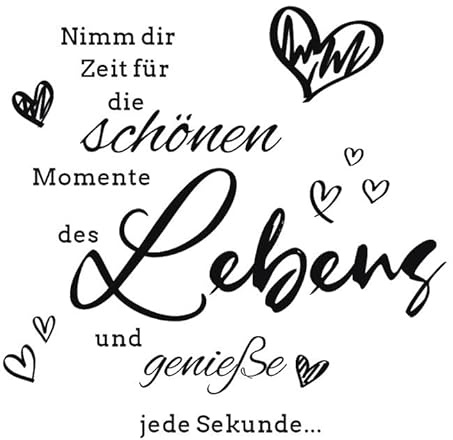 HPNIUB Wandtattoo nimm dir Zeit für die schönen Momente wandtattoo wohnzimmer Sprüche zitate Wandsticker Flur und Diele