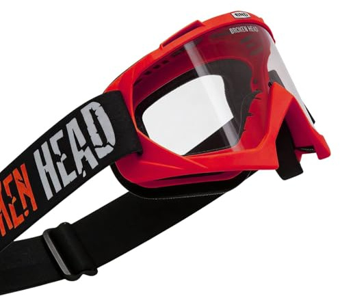 Broken Head MX-2 Goggle Rot - Motorrad-Brille Für Motocross, Enduro, Downhill, Offroad - Mit UV-Schutz