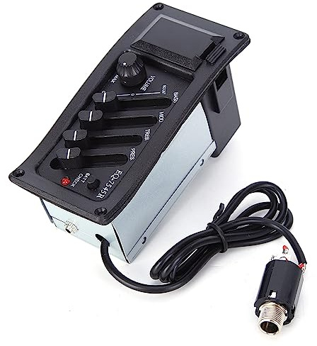 Akustikgitarren Tonabnehmer mit 4 Band EQ Vorverstärker Elektro Akustisch Equalizer für Konzert und Westerngitarre