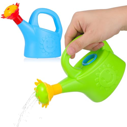 Toddmomy 2 Stück Gießkanne Kinder Plastik Garten Gießkanne Spielzeug Badewanne Spielzeug Gießkocher Sand Und Strand Gartengerät für Kinder (Zufällige Farbe)