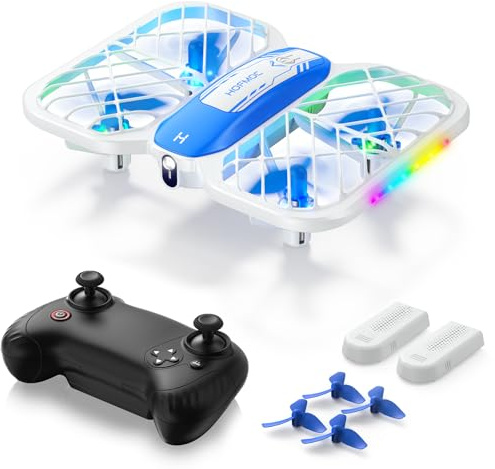 Mini Drohne für Kinder, HOFMOC Drohne mit 5 LED-Leuchten, 3D-Flip, One-Key Start/Landung, Headless-Modus, 3 Geschwindigkeitsmodi, 22 Min Flugzeit, Spielzeugdrohne Geschenke für Kinder ab 6 Jahren