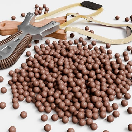 Giklux 1200 Stück Steinschleuder Munition 8mm, Tonkugeln Für Steinschleuder Profi für Jagd, Zwille für Erwachsene, Katapult Schleuder, Sportschleuder, Fletsche, Zwillen Kugeln, Schleuder Munition