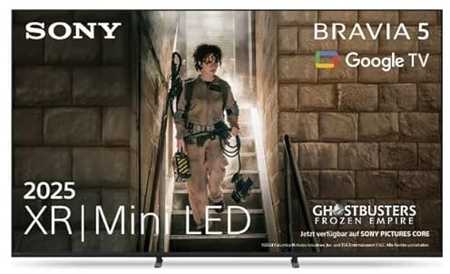 Sony BRAVIA 5 XR Mini-LED 55 Zoll Fernseher (K55XR52), AI XR-Prozessor, akustisches Multi-Audio, Dolby Vision/Atmos, IMAX Enhanced, Google TV (2025), Google Cast, Apple AirPlay 2, Game Menu, Smart TV