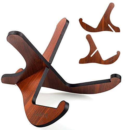 CAHAYA Gitarrenständer Holz Gitarrenhalterung Anti-Rutsch Musikinstrument Ständer klappbar für Akustik Klassische Gitarren Bass CY0180