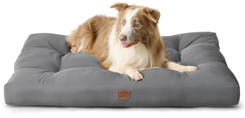 BEDSURE Hundekissen Grosse Hunde waschbar - 111x89cm Hundebett XL für große, mittelgroße Hunde Outdoor gepolstert Hundematte grau in 9cm Höhe, groß XL hundematratze für Haustiere