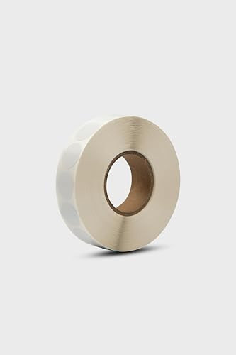 OAKWOOD Schusspflaster & Punktetiketten rund | Ø19mm – 2.000 Stück in Spenderbox | Schwarz, Weiß, Gold, Silber, Neongelb | Markierungspunkte für Sport, Büro, Kalender, Organisation (Weiß)