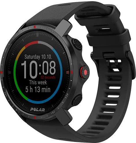 Polar Grit X Pro – GPS-Multisportuhr – Strapazierfähigkeit auf Militärstandard, Saphirglas, Pulsmessung am Handgelenk, Lange Akkulaufzeit, Navigation – Ideal für Outdoorsport, Geländelauf, Wandern