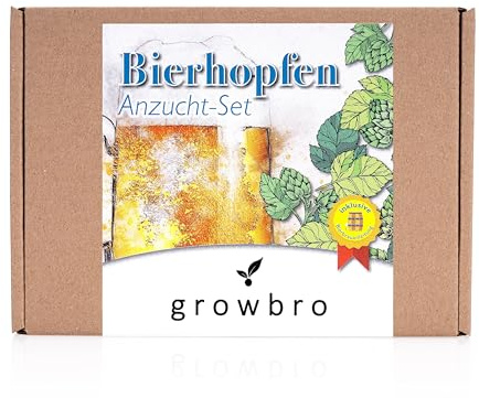 growbro Hopfen Anzuchtset, DER WEG ZU DEINEM EIGENEN BIER, Geschenk für Männer, Freunde und Papa, Geburtstagsgeschenk, Gastgeschenk, Geschenke zum Grillen, Männer Gadget