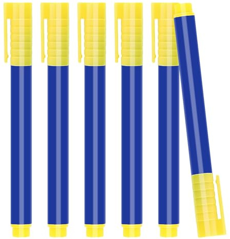 6 Stück Geldscheinprüfer Stift, Geldscheinprüfer, Falschgeld Stift, Falschgeld Stift, Geldscheinsprüfer Stift als Geldscheintester für Euro, US-Dollar, Pfund, Yen und Won