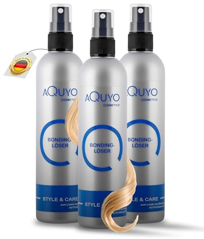 Style & Care Bondinglöser, Bonding Lösungsmittel zum entfernen von Bondings und Extensions (3x 200ml) | Spray Löser von Haar Tapes und Haarverlängerungen, Hair Bonding & Tape Remover