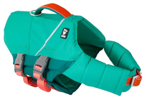Hurtta Life Savior ECO Hundeschwimmweste maximale Sicherheit im und am Wasser beim Schwimmen, SUP, Kayak & Bootsausflügen (Peacock, 5-10 kg)