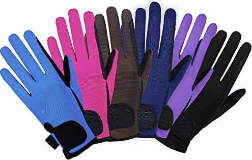 AFE Kinderhandschuhe für Mädchen und Jungen, Unisex, Reithandschuhe, Outdoor-Handschuhe, Sporthandschuhe, Fahrradhandschuhe für Kinder (lila, XS)