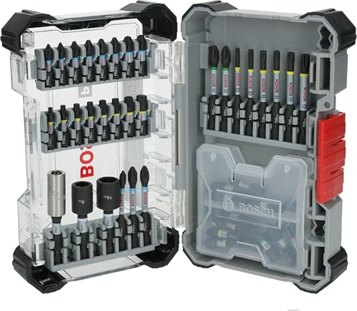 Bosch 50x PRO Impact Schrauberbit Set, 50-tlg. | 200 x 107 mm, Professional Zubehör Schraubendreher, Bohrmaschine/Schrauber
