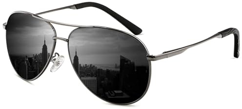 ANYLUV Sonnenbrille Herren Polarisiert, Pilotenbrille Sonnenbrille Damen Metallrahmen Klassische Retro Schutz Sunglasses