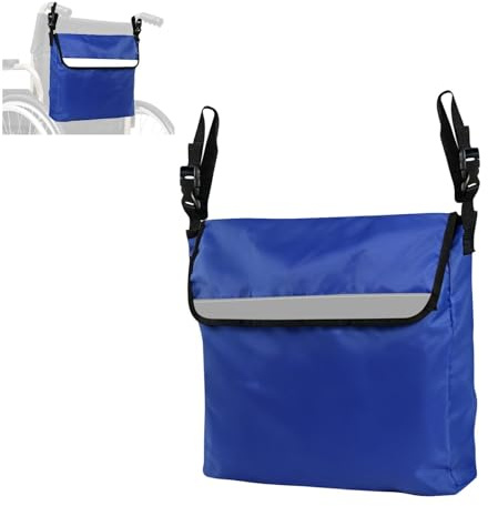 Tasche für Rollstuhl Hinten Groß Aufbewahrungstasche für Rollstuhl Schwarz Rollstuhltasche Hinten mit Reflektierenden Streifen Rollstuhl Aufbewahrungstasche für Rollstühle und Gehhilfen