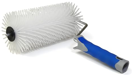 DEWEPRO Entlüftungsroller Stachelwalze ø123mm x 230mm Breite - Handstachelwalze mit 40mm Stachellänge - Entlüfterrolle, Entlüftungswalze - Igelwalze in Profi-Qualität