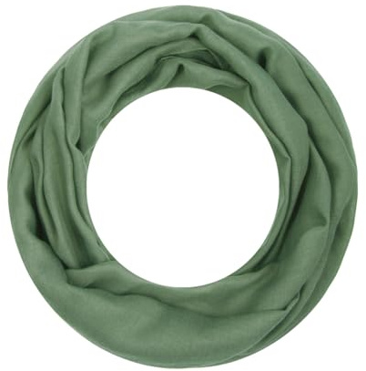Majea Damen Loop Schal Alice – Leichter Ganzjahres-Schlauchschal schmal unifarben – 160x50cm Weicher Indoor & Büro Loop mit Viskose – khaki