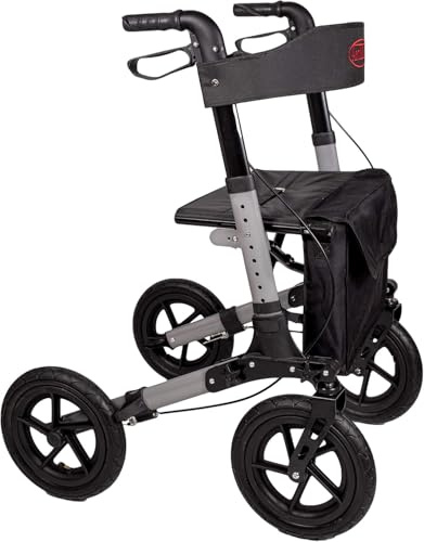 Antar Reise-Rollator mit Luftbereifung, mehrfach faltbar für den Transport. AT51036
