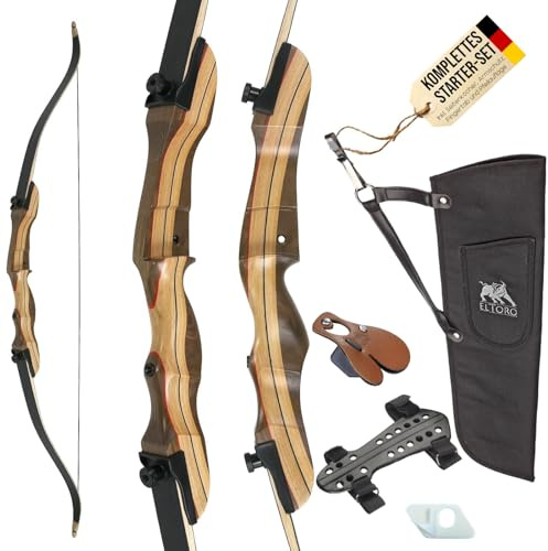 Special Set Drake Wild Honey - Take Down - Recurveboge 68 Zoll 32 lbs Einsteigerbogen - für Anfänger und Fortgeschrittene Erwachsene im Bogensport