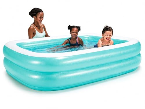 Bestway 54005 Aufblasbarer durchsichtiger Familienpool, 201 x 150 x 51 cm - Grün