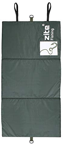 Zite Karpfen Abhakmatte - 100x60cm Aufrollbar - Mit Einhänge-Ringen für Fisch-Waage - Abhakmatte Angeln Karpfen