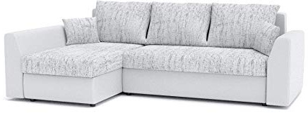 Ecksofa Paul mit Schlaffunktion! Best ECKSOFA! Eckcouch mit Bettkasten! (Lawa 09 + Soft 17)