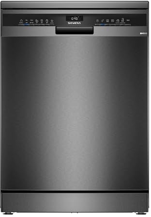 Siemens SN23EC03ME iQ300 Freistehender Geschirrspüler, 60 cm breit, varioFlex-Korb und varioSchublade, varioSpeed Plus, Favoritentaste, autoOpen dry, aquaStop, iQdrive, Home Connect