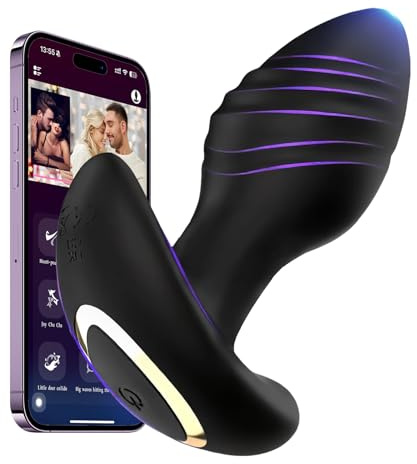 Analplug für Männer Mit 9 Vibration Modes & APP - Prostata Stimulation Männer | Anal Plug, Buttplug, Anal Vibrator | <45db Leise, 90min Laufzeit | Sex Spielzeug Für Die