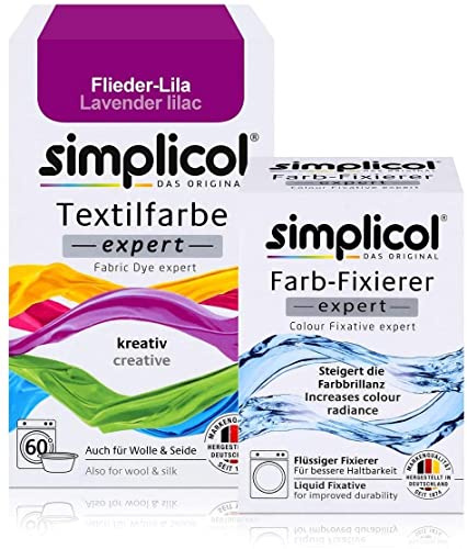 simplicol : Komplettes Set Färbemittel Expert + Fixierer: Ihre Express-Haarfarbe (Paket 300 g + Flasche 90 ml) – Lavendelviolett