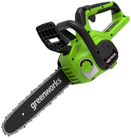 Greenworks G40CS30II Akku Kettensäge, 12 Zoll (30 cm) Blattlänge, 4,2 m/s Kettengeschwindigkeit, 2,6 kg, automatisches Öl-System OHNE 40V Akku & Ladegerät, 3 Jahre Garantie