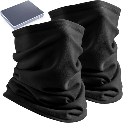 2 Stück Winter Loop Schal Halswärmer - Schlauchschal Warmer Schal für Männer & Frauen Windproof Neck Scarf für kaltes Wetter Sport und Outdoor Skifahren Angeln Wandern Radfahren