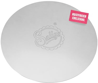 Sallys Tortenbodenheber Rund - 32 cm Durchmesser - Kuchenschaufel Ideal zum Umsetzen & Dekorieren - Platte aus Rostfreiem Edelstahl - Spülmaschinenfest