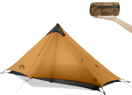 Night Cat 1 Mann Zelt Ultraleicht: Wasserdicht Zelt für Fahrradtour Kleines Packmaß Trekking Camping
