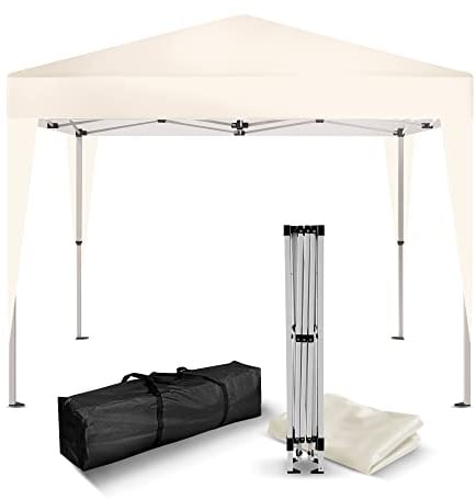 Kronenburg Faltpavillon wasserdicht Dachmaß 2 x 2 m UV Schutz 50+ Pavillon in Champagner