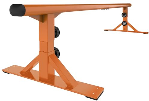 MR Skate-Rail Skateboard-Rampe Grind Rail Professionelle Skatepark Schleifschiene Verstellbare Höhe Schleifschiene für Skateboard-Schiene, Tricks Übung, Flachstange, Skate-Grind 180.3 cm