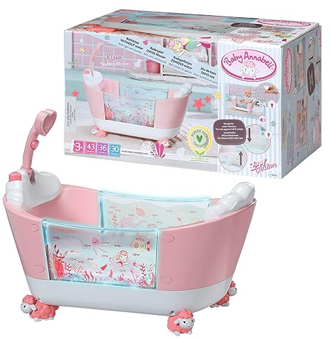 Baby Annabell Zauberwanne Badespiel, Badewanne für Puppen mit Licht- und Soundfunktion, 703243 Zapf Creation