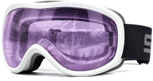 SPOSUNE OTG Skibrille & Snowboardbrille für Herren Damen | Anti-Beschlag OTG Schneebrille für Brillenträger (über der Brille). 99.99% UV-Schutz. Für Jugend & Erwachsene