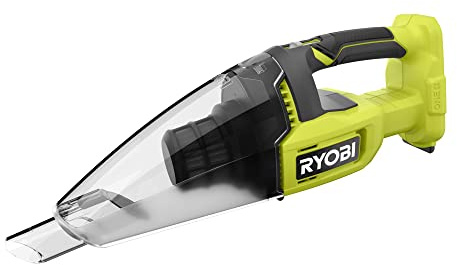 RYOBI 18 V ONE+ Akku-Handsauger RHV18-0, 1.450 l/min Luftstrom, 600 ml Staubbehälter, GripZone-Griff, ohne Akku und Ladegerät