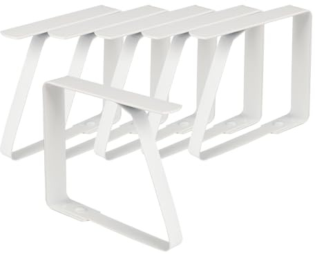 Trpoey 6 PCS Große Tischdeckenklammern Edelstahl, 8 x 7 cm Tischdecken Klammern für Dicke Tische, Tischdeckenklammer zur 0-7cm stärke Gartentisch, Restaurant Familie Esstisch Partys Hochzeiten