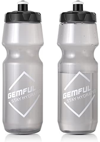 GEMFUL Fahrrad Trinkflasche 750ml BPA-frei Klar Auslaufsicher Sporttrinkflasche 2er Set