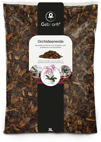 GebEarth® | Orchideenerde, Substrat für Orchideen 3 Liter【 Professionelle Orchideenerde für alle Orchideen 】