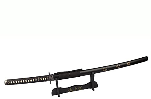 DerShogun Last Samurai Katana stumpf – Deko-Schwert im japanischen Stil aus Metall inkl. Schwertständer – 104 cm Samuraischwert Filmnachbildung – Geschenkidee für Sammler & Filmfans