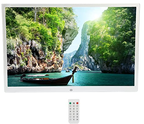 Digitaler Bilderrahmen, 17 Zoll, 1440 x 900 FHD, hochauflösender WLAN-Bilderrahmen, 1080P Videowiedergabe, Musik-Videoplayer, Kalender, Alarm mit Steuerung (EU)