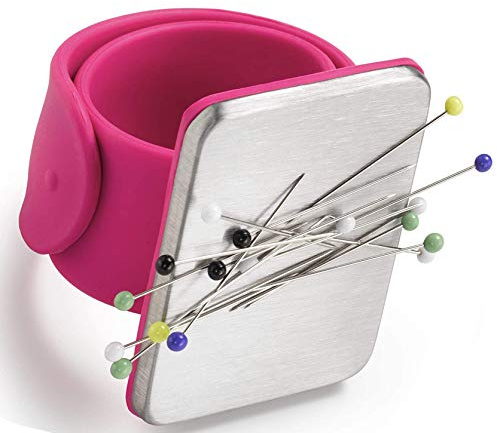 BOBOZHONG Magnetisches Silikon-Armband,1PCS Armnadelkissen magnetisch,Magnetisch Nadelkissen Armband, quadratisches Nadelkissen mit Silikon-Armband-Armband für DIY-Stickerei-Haarspangen
