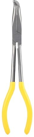 VIFER Spitzzange Lang Zange 90 Grad Gebogene Spitzzange Nase Zange Stahlzangen Telefonzange Gebogen für Beengte Bereiche Handwerk, 270 mm