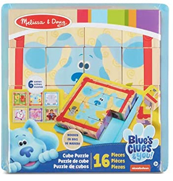 Melissa & Doug Blue's Clues & You! Blue's Clues & You! Würfelpuzzle aus Holz (16 Teile)