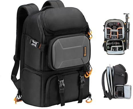 TARION Kamerarucksack, Wasserdicht Fotorucksack Spiegelreflex DSLR Rucksack Kameratasche für Spiegelreflexkameras Digital (PBL)