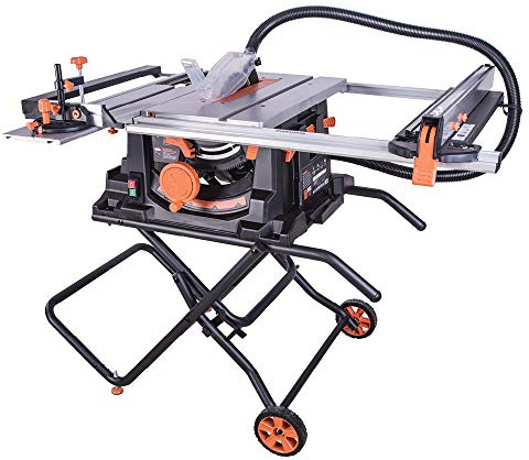 Evolution Power Tools, Tischkreissäge, Rage 5-S, 1500 W, Sägeblatt Ø 255 mm Schneidet Stahl, Aluminium, Holz mit Nägeln, Kreissäge Tisch mit Untergestell, Schrägstellung, Einstellbare Messerhöhe