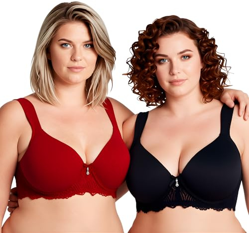 Curve Muse Damen Leicht Gepolstert Bügel Spitze BH | Gepolstert, Elastisch, Nylon, Elasthan, Gepolsterte Träger